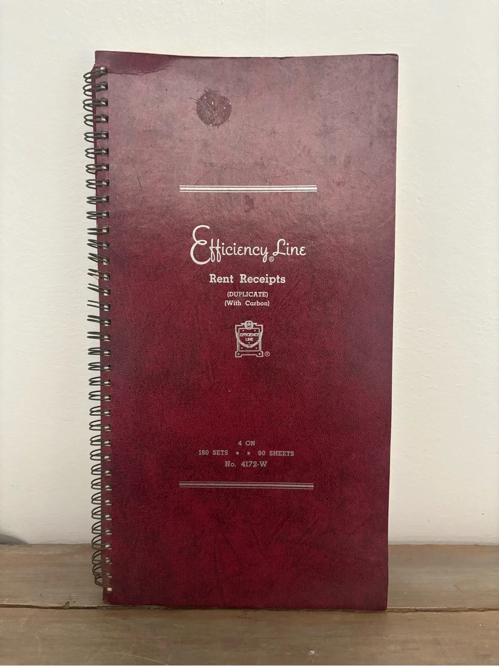 NEW! Vintage Efficiency Line Rent Receipt Book